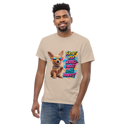 Puppy on Classic T-shirt with "Fur-get your worries" - Collections by Moke 98189571