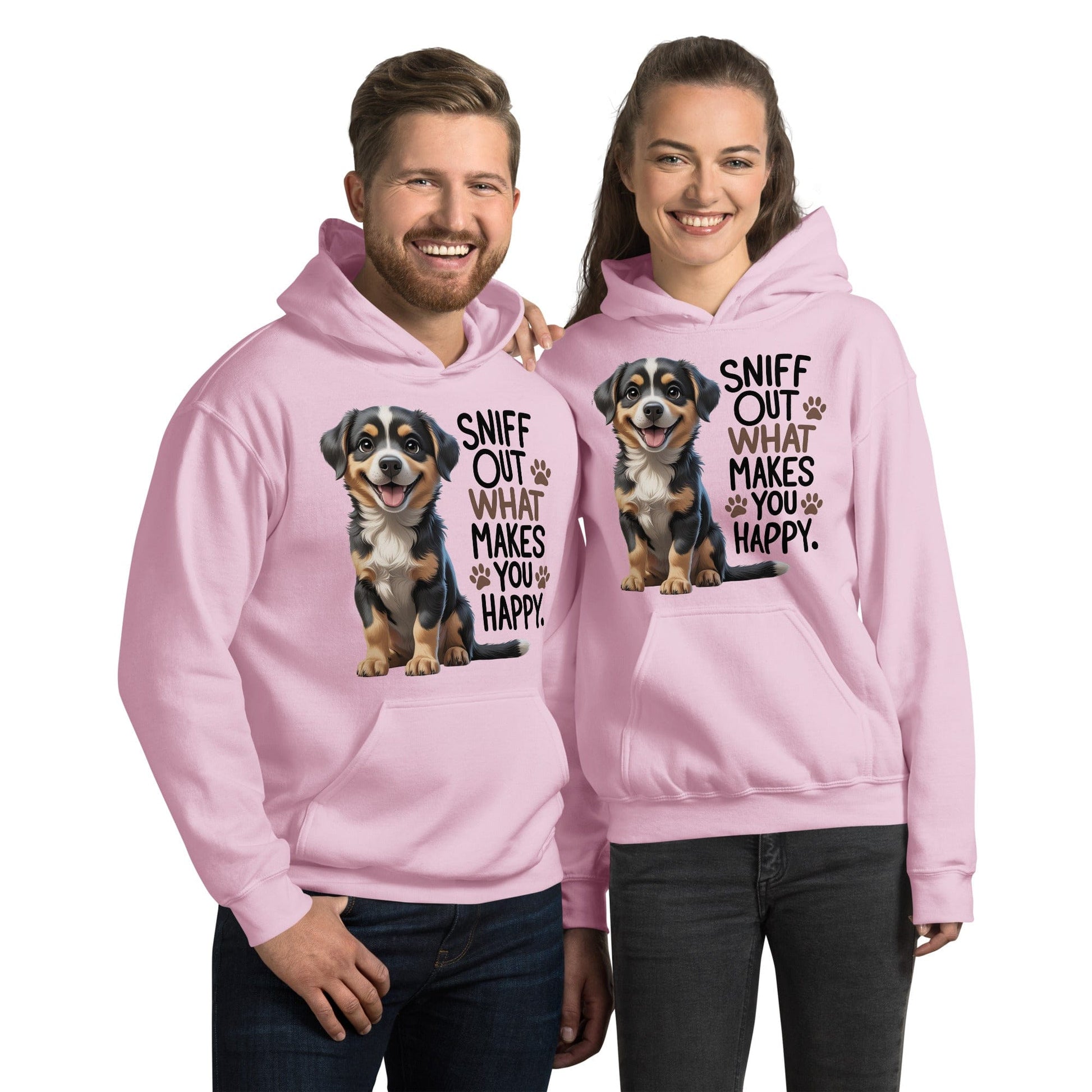 Puppy on Hoodie with "sniff out what makes you happy" - Collections by Moke 68506869