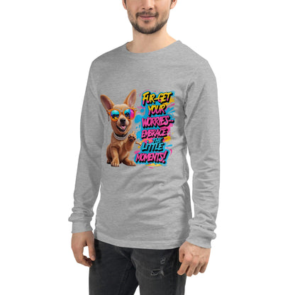 Puppy on Long Sleeve T-Shirt with "Fur-get your worries" - Collections by Moke 46330445