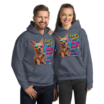 Puppy on Stylish Hoodie with "Fur-get your worries" - Collections by Moke 52019325