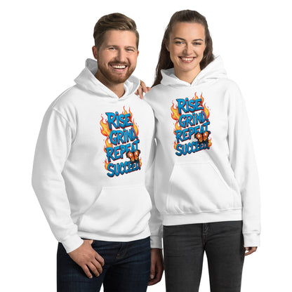 Stylish Hoodie with "Rise, Grind, Repeat, Succeed" - Collections by Moke 84636901