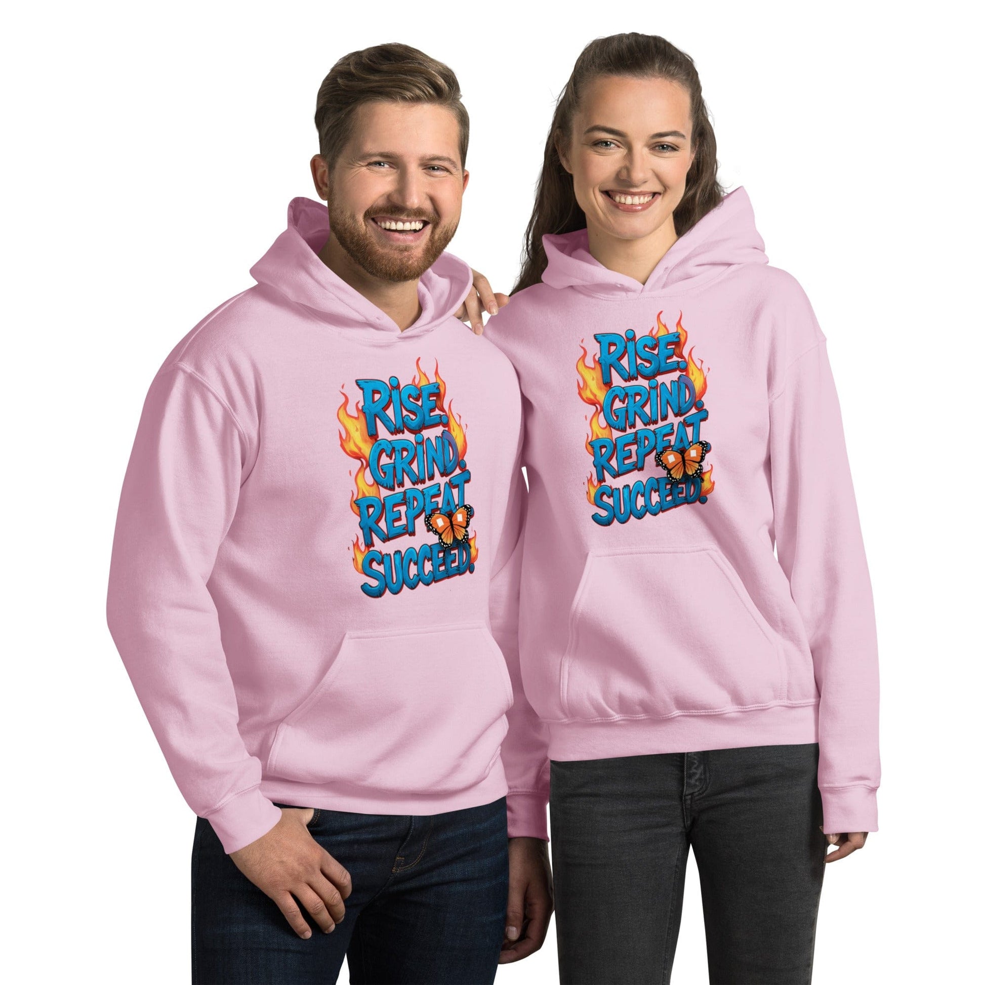 Stylish Hoodie with "Rise, Grind, Repeat, Succeed" - Collections by Moke 8039047