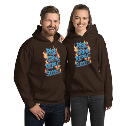 Stylish Hoodie with "Rise, Grind, Repeat, Succeed" - Collections by Moke 2885917