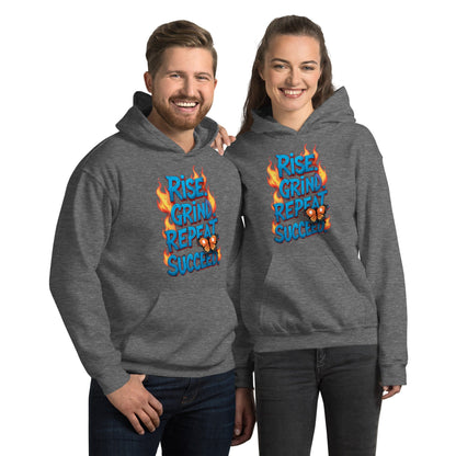 Stylish Hoodie with "Rise, Grind, Repeat, Succeed" - Collections by Moke 48934214