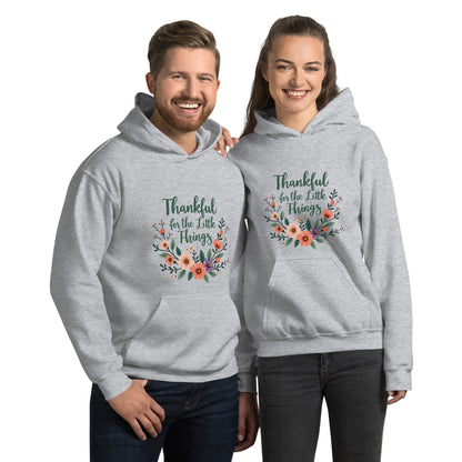 Stylish Hoodie with “Thankful for the Little Things” - Collections by Moke 6299931
