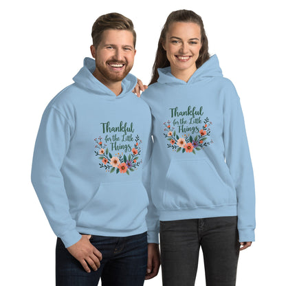 Stylish Hoodie with “Thankful for the Little Things” - Collections by Moke 16695054