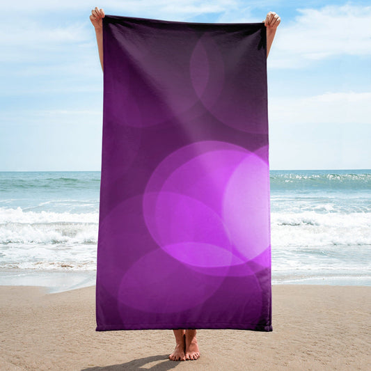Towel featuring abstract design with shades of purple - Collections by Moke 84846195
