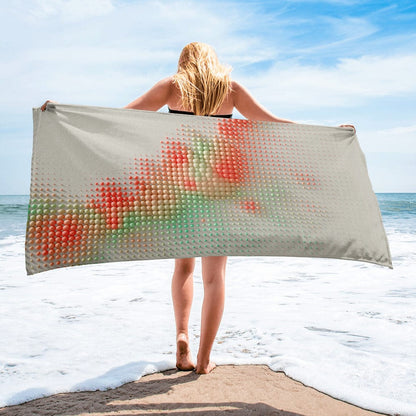 Towel with textured background in a light beige color - Collections by Moke 12032414