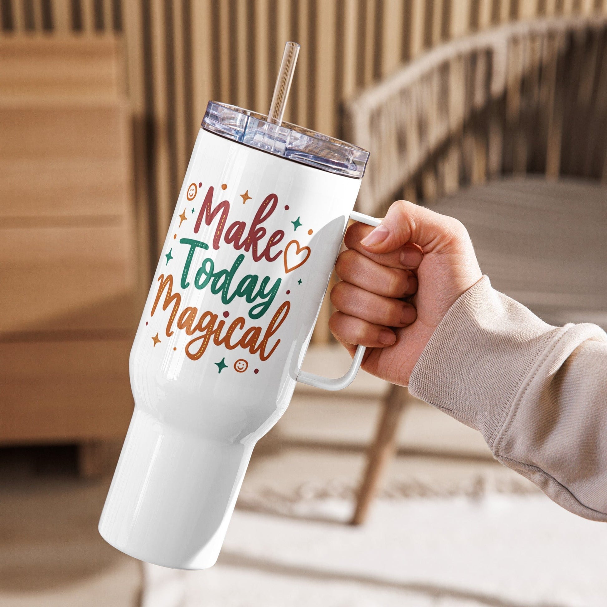 Travel Mug with a handle with "Make Today Magical" - Collections by Moke 96349440