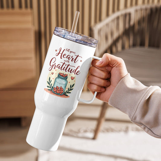 Travel mug with "Fill your heart with Gratitude" - Collections by Moke 30470231