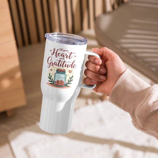 Travel mug with "Fill your heart with Gratitude" - Collections by Moke 6398828
