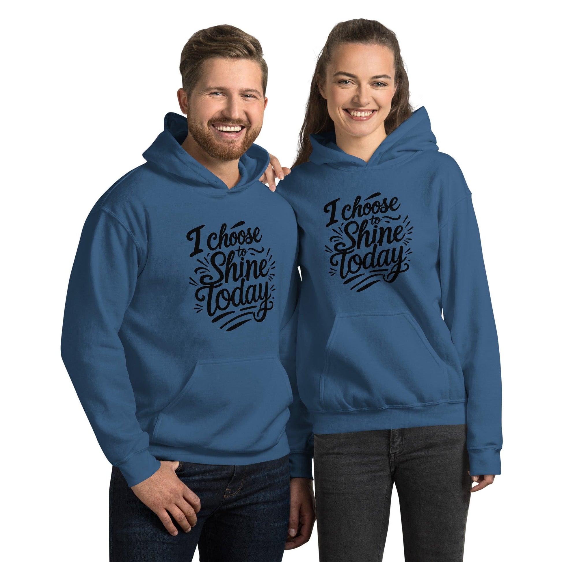 Collections by Moke Hoodie Indigo Blue / S Hoodie with "I choose to shine today"