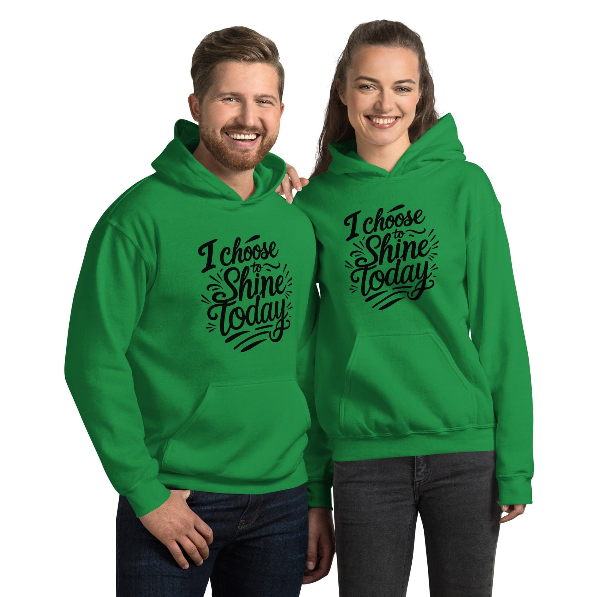 Collections by Moke Hoodie Irish Green / S Hoodie with "I choose to shine today"