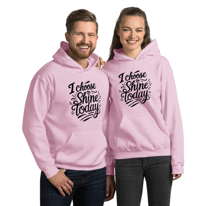 Collections by Moke Hoodie Light Pink / S Hoodie with "I choose to shine today"