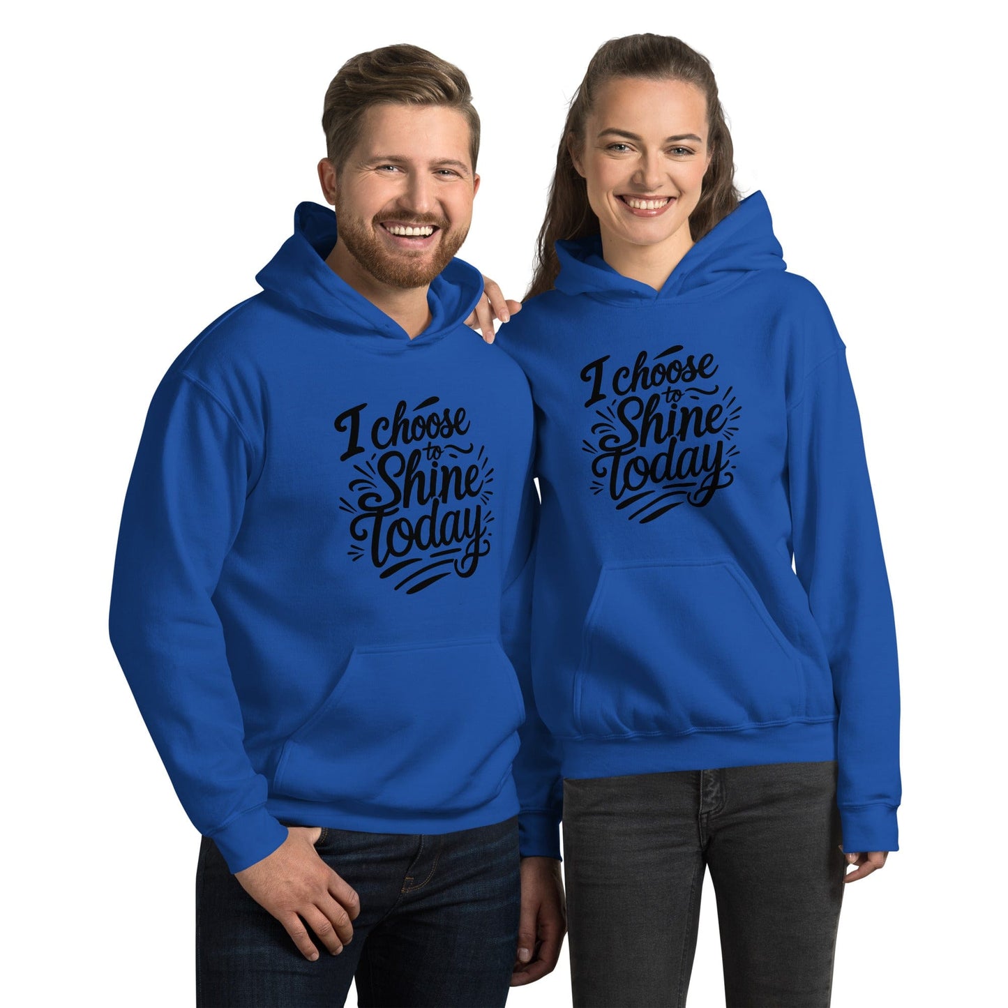 Collections by Moke Hoodie Royal / S Hoodie with "I choose to shine today"