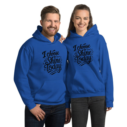 Collections by Moke Hoodie Royal / S Hoodie with "I choose to shine today"