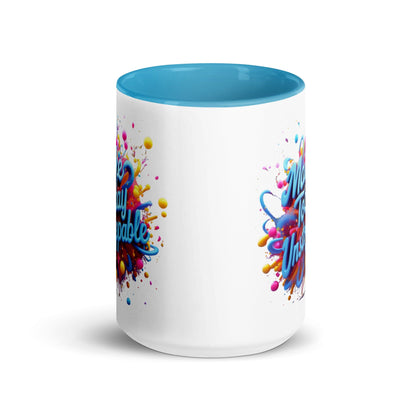 Collections by Moke Mug Mug with Color Inside with 3D render of "Make Today Unstoppable"