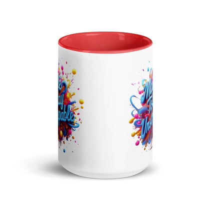Collections by Moke Mug Mug with Color Inside with 3D render of "Make Today Unstoppable"