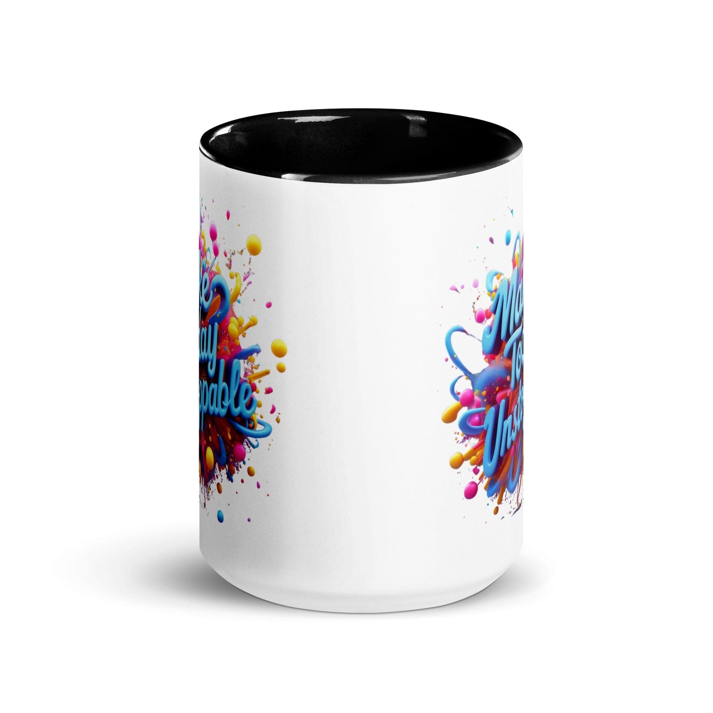 Collections by Moke Mug Mug with Color Inside with 3D render of "Make Today Unstoppable"