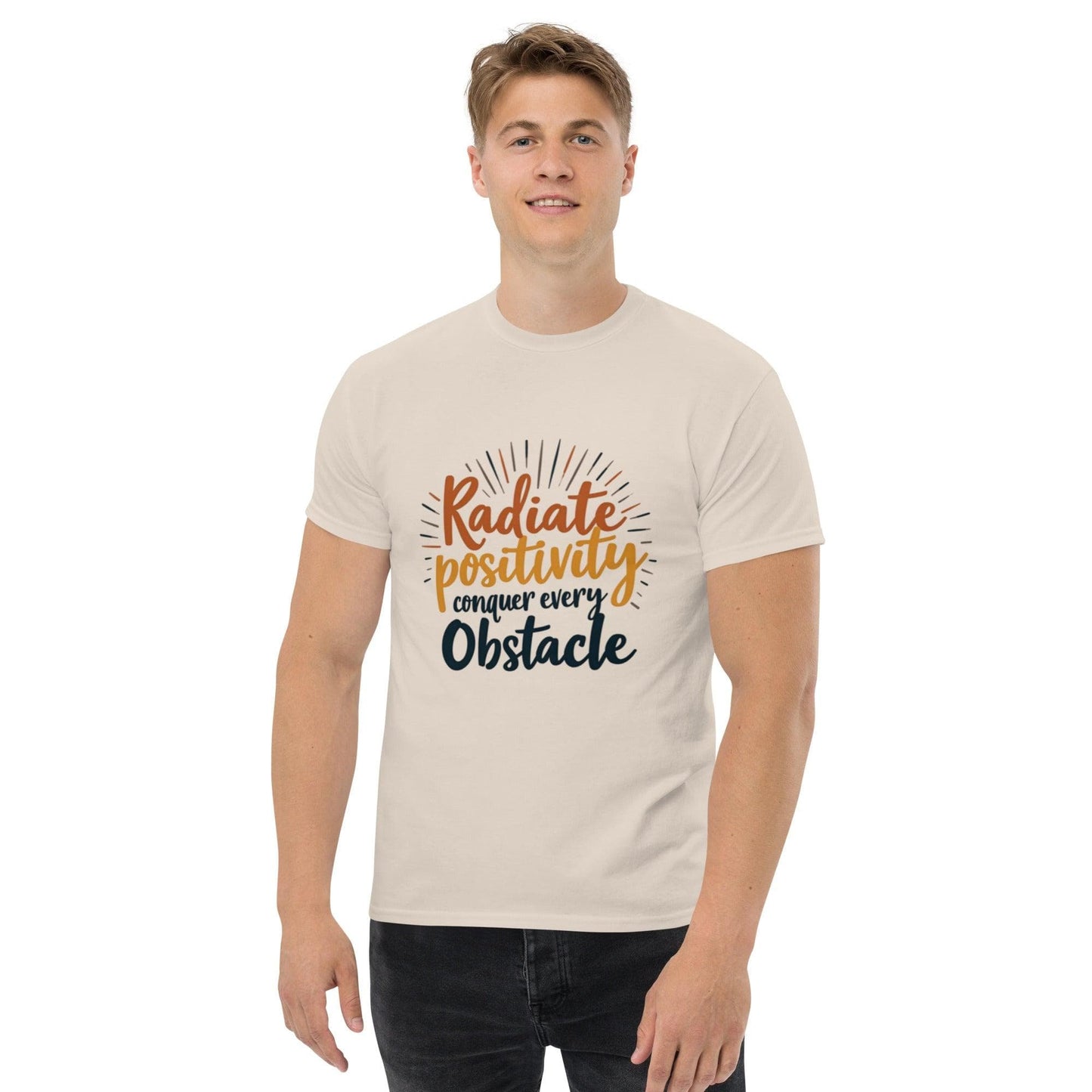 Collections by Moke Short Sleeve T-Shirt Classic T-shirt with "conquer every obstacle"