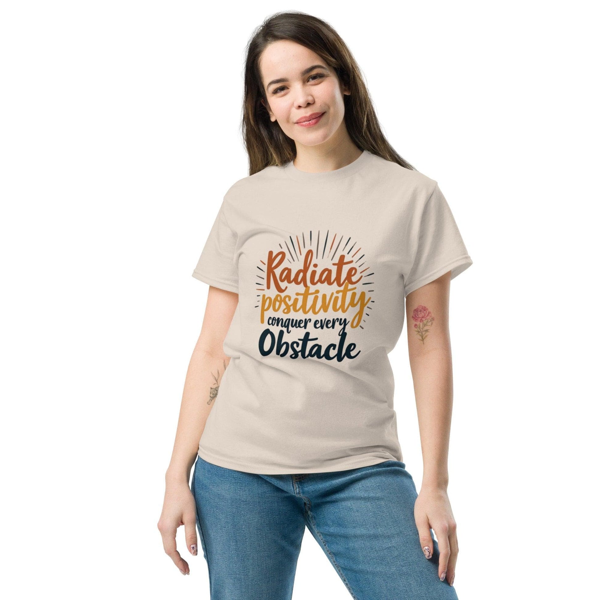 Collections by Moke Short Sleeve T-Shirt Natural / S Classic T-shirt with "conquer every obstacle"