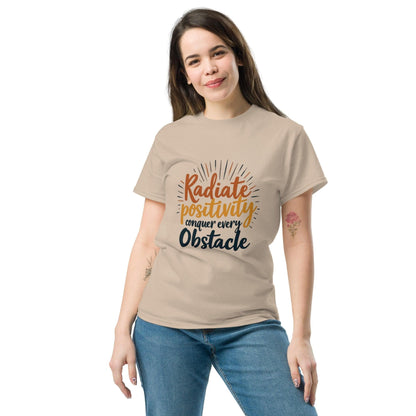 Collections by Moke Short Sleeve T-Shirt Sand / S Classic T-shirt with "conquer every obstacle"