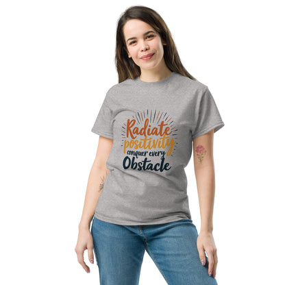 Collections by Moke Short Sleeve T-Shirt Sport Grey / S Classic T-shirt with "conquer every obstacle"
