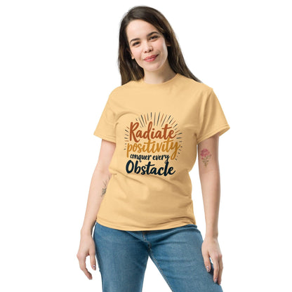 Collections by Moke Short Sleeve T-Shirt Yellow Haze / S Classic T-shirt with "conquer every obstacle"