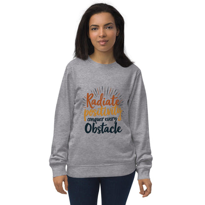Organic Sweatshirt with "conquer every obstacle" - Collections by Moke 14033275