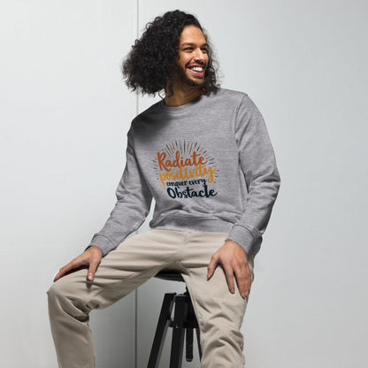 Organic Sweatshirt with "conquer every obstacle" - Collections by Moke 77250982