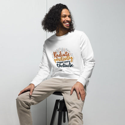 Organic Sweatshirt with "conquer every obstacle" - Collections by Moke 89814769