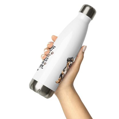 Collections by Moke Water Bottle 17 oz (500 ml) Puppy on Stainless steel water bottle  with "sniff out what makes you happy"