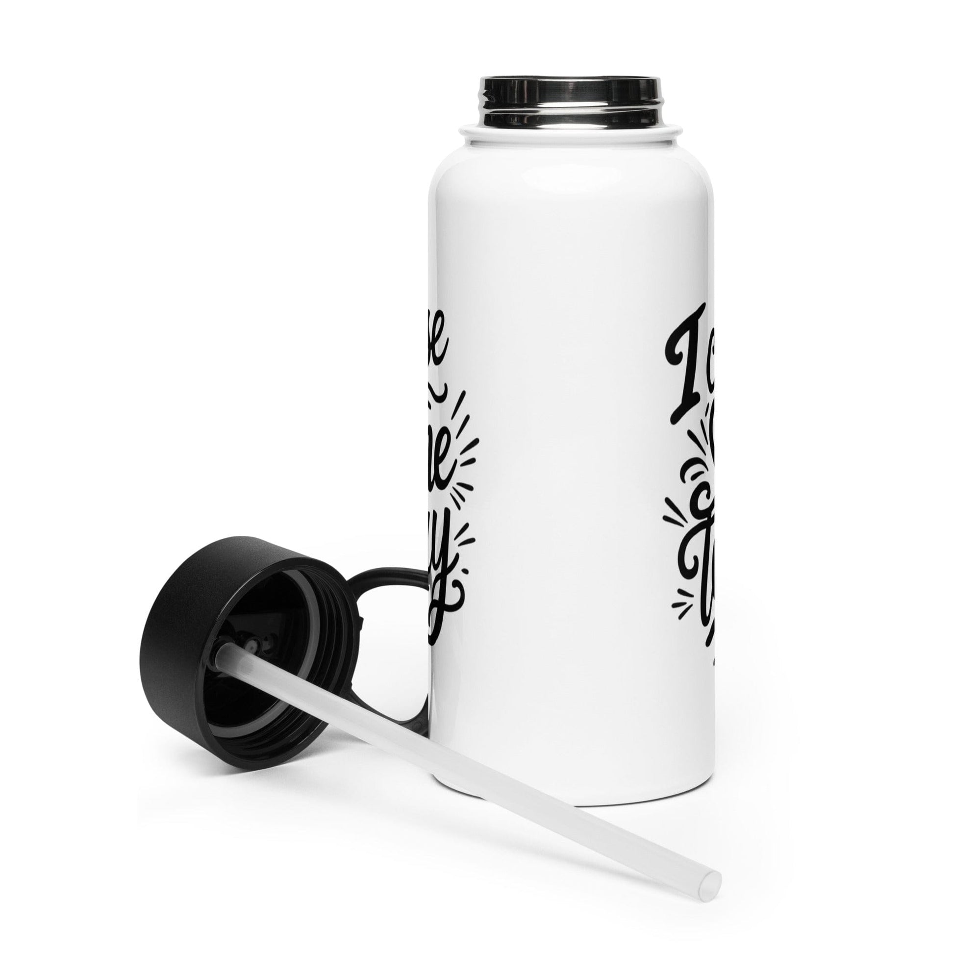 Collections by Moke Water Bottle 32 oz (950 ml) Stainless steel water bottle with "I choose to shine today"